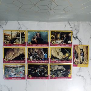 Vintage JP Topps Trading Cards Lot of 10 Jurassic Park Movie Cards Lot # 4